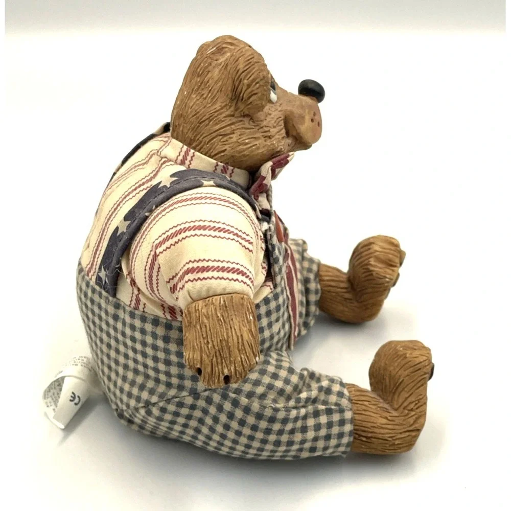 Vtg Russ Berrie Yankee Doodle Bear #2186 Shelf Sitter American‎ Flag Patriotic